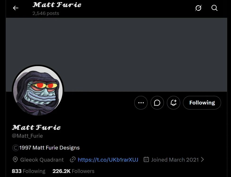Matt Furie with DORK LORD profile picture